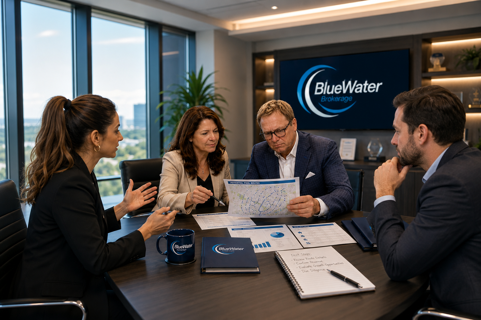 pool route sales meeting